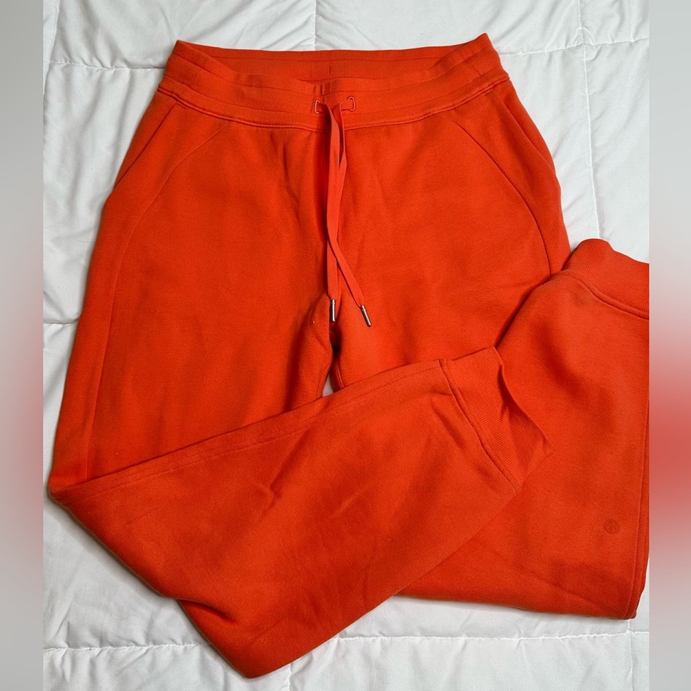 Orange lululemon sweats